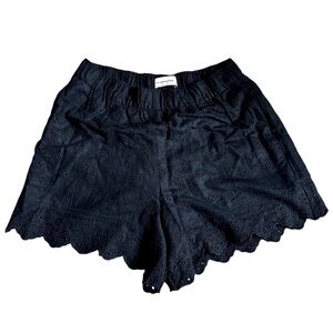 Abercrombie & Fitch Linen-Blend Eyelet Pull-On Shorts